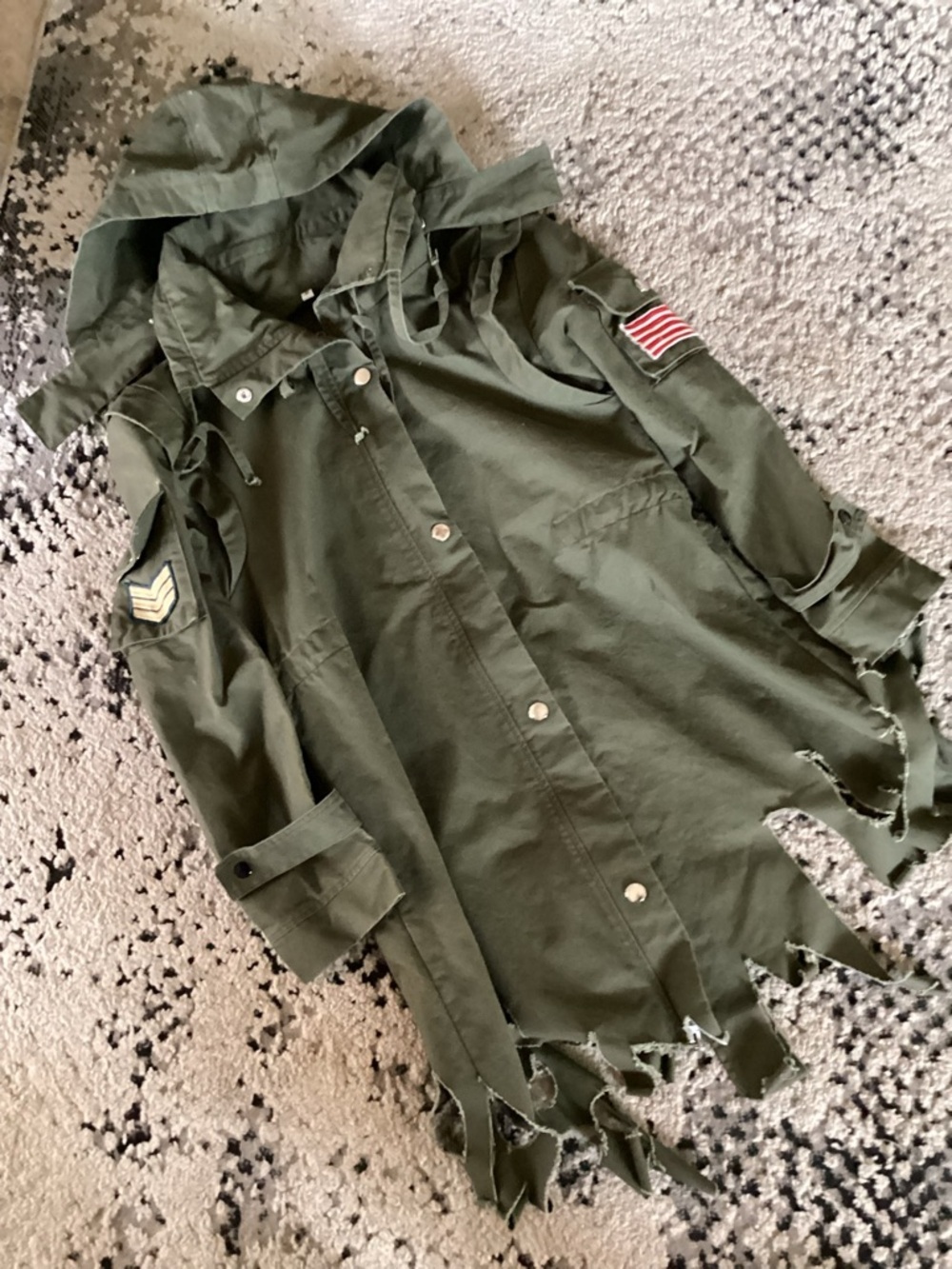 Resident Evil women’s trench coat and chest and thigh harness -SZ M